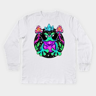 Trippy frog Kids Long Sleeve T-Shirt